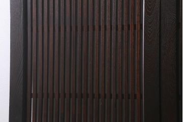 アンティーク建具　和製アンティーク　明治期　蔵戸リメイク　総ケヤキ材　クリアガラス入り　和の趣あふれる蔵戸2枚セット(引き戸、玄関戸)(R-042038)