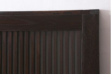 アンティーク建具　和製アンティーク　明治期　蔵戸リメイク　総ケヤキ材　クリアガラス入り　和の趣あふれる蔵戸2枚セット(引き戸、玄関戸)(R-042038)