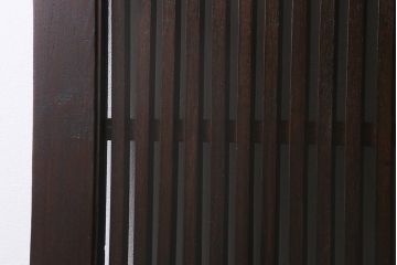 アンティーク建具　和製アンティーク　明治期　蔵戸リメイク　総ケヤキ材　クリアガラス入り　和の趣あふれる蔵戸2枚セット(引き戸、玄関戸)(R-042038)