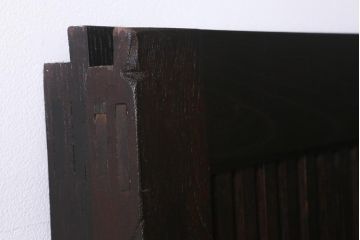 アンティーク建具　和製アンティーク　明治期　蔵戸リメイク　総ケヤキ材　クリアガラス入り　和の趣あふれる蔵戸2枚セット(引き戸、玄関戸)(R-042038)