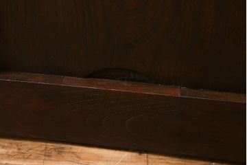 アンティーク建具　和製アンティーク　明治期　蔵戸リメイク　総ケヤキ材　クリアガラス入り　和の趣あふれる蔵戸2枚セット(引き戸、玄関戸)(R-042038)