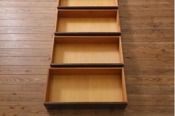 ビンテージ家具　松本民芸家具　シンプルな中に上品さがある#46型ベビータンス(チェスト、引き出し、ヴィンテージ)(定価約30万円)(R-042040)