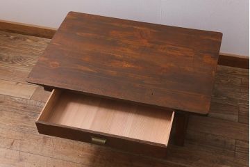 アンティーク家具　和製アンティーク　昭和初期　使い込まれた風合いが味わい深い文机(座机、ローテーブル、座卓、センターテーブル)(R-042046)