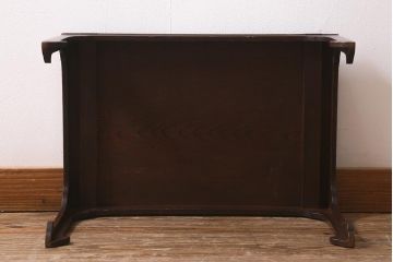 アンティーク家具　大正昭和初期　天板栓材一枚板　和の味わいが魅力的な花台(テーブル、座卓)(R-042047)