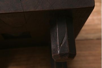 和製アンティーク　欅(ケヤキ)材　存在感のある足付将棋盤(花台、飾り台)(R-042048)