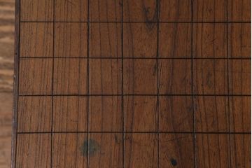和製アンティーク　欅(ケヤキ)材　存在感のある足付将棋盤(花台、飾り台)(R-042048)