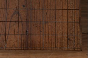 和製アンティーク　欅(ケヤキ)材　存在感のある足付将棋盤(花台、飾り台)(R-042048)