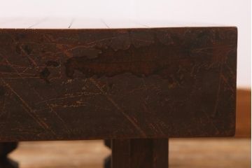 和製アンティーク　欅(ケヤキ)材　古い木の風合いが魅力的な足付将棋盤(花台、飾り台)(R-042049)