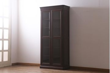 中古　maruni(マルニ木工)　KENT-COURT(ケントコート)　大人の書斎づくりにお勧めなシックな書棚(本箱、ブックケース)(R-042061)