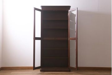 中古　maruni(マルニ木工)　KENT-COURT(ケントコート)　大人の書斎づくりにお勧めなシックな書棚(本箱、ブックケース)(R-042061)