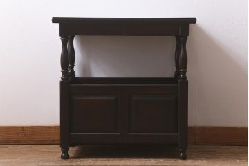 中古　北海道民芸家具　HM441　モダンでシックな佇まいのマガジンラック(マガジン卓、サイドテーブル)(定価約7万円)(R-042062)