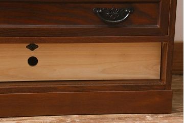 中古　指物家具　からくり付き!凝ったつくりが魅力の小物収納(定価14万円)(小箪笥)(R-042064)