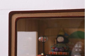 ビンテージ雑貨　昭和期　古い木目込み人形　五段雛飾り(雛人形、ケース付)(R-042072)