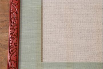 村上木彫堆朱　色紙額(伝統工芸)(定価35000円)(R-042073)