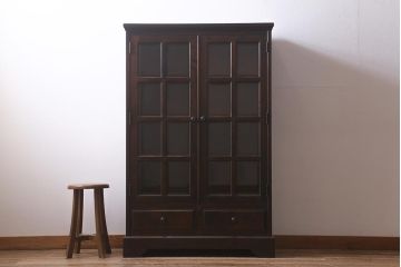 中古　北海道民芸家具　洗練された佇まいが魅力的な本箱・小(ブックケース、収納棚、戸棚)(R-042079)