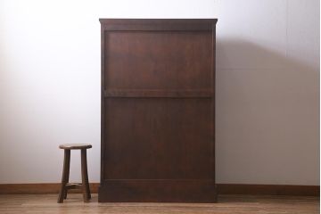 中古　北海道民芸家具　洗練された佇まいが魅力的な本箱・小(ブックケース、収納棚、戸棚)(R-042079)