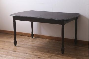中古　北海道民芸家具　#477　上品な佇まいが魅力のエクステンションテーブル(伸長式テーブル、拡張式テーブル、ダイニングテーブル)(R-042080)