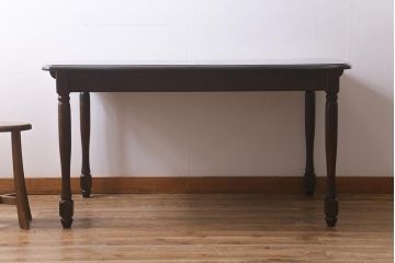 中古　北海道民芸家具　#477　上品な佇まいが魅力のエクステンションテーブル(伸長式テーブル、拡張式テーブル、ダイニングテーブル)(R-042080)