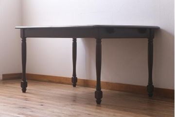 中古　北海道民芸家具　#477　上品な佇まいが魅力のエクステンションテーブル(伸長式テーブル、拡張式テーブル、ダイニングテーブル)(R-042080)