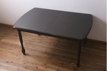 中古　北海道民芸家具　#477　上品な佇まいが魅力のエクステンションテーブル(伸長式テーブル、拡張式テーブル、ダイニングテーブル)(R-042080)