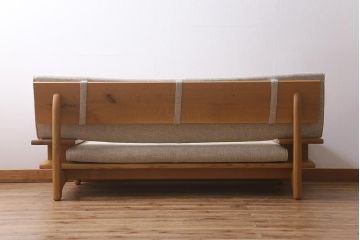 中古　飛騨産業　キツツキ　森のことば　SN15W　木のぬくもりを感じる2人掛けソファ(定価約28万円)(二人掛け、アームソファ)(R-042081)