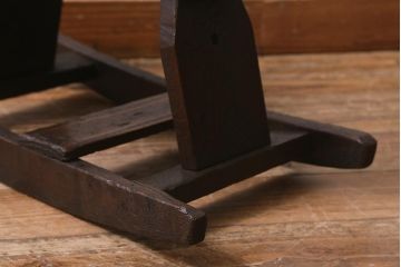 アンティーク雑貨　明治大正期　会津　栗材　趣溢れる木馬(そり)(R-042085)