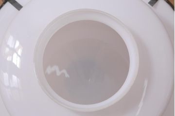 アンティーク照明　昭和初期　真鍮飾りが趣のある天井照明(吊り下げ照明、ペンダントライト)(R-042095)
