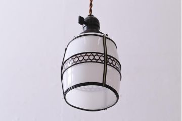 アンティーク照明　昭和初期　和の雰囲気漂う天井照明(吊り下げ照明、ペンダントライト)(R-042097)