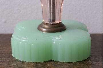 アンティーク照明　ガラスボディがおしゃれなテーブルランプ(卓上ランプ、スタンドライト)(R-042098)