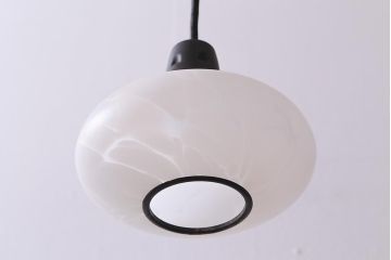 ビンテージ照明　マーブルのような透かしが美しいレトロな天井照明(吊り下げ照明、ペンダントライト)(R-042101)