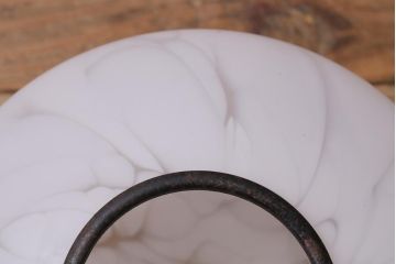 ビンテージ照明　マーブルのような透かしが美しいレトロな天井照明(吊り下げ照明、ペンダントライト)(R-042101)