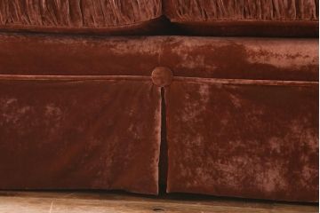 中古　ヨーロッパ製　ベロア　特大!　高級感漂うヨーロピアンなワイドソファ(4人掛け、5人掛け)(定価約200万円)(R-042103)