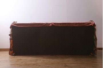 中古　ヨーロッパ製　ベロア　特大!　高級感漂うヨーロピアンなワイドソファ(4人掛け、5人掛け)(定価約200万円)(R-042103)