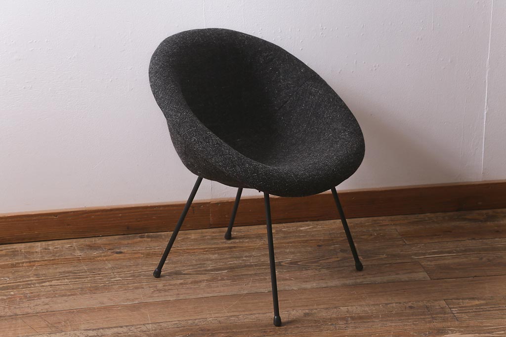 アンティーク家具　和製アンティーク　レトロな佇まいが魅力的な一人掛けソファ(チェア、椅子)(R-042105)