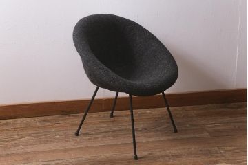 アンティーク家具　和製アンティーク　レトロな佇まいが魅力的な一人掛けソファ(チェア、椅子)(R-042105)