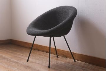 アンティーク家具　和製アンティーク　レトロな佇まいが魅力的な一人掛けソファ(チェア、椅子)(R-042105)