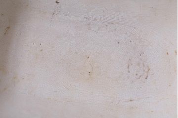 ヴィンテージ雑貨　フランスビンテージ　水色がぱっと目を引く鉄鍋(キャセロール、蓋付き、両手鍋、保存容器)(R-042116)
