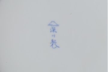 アンティーク雑貨　深川製磁　宮内庁御用達　ラクダ文様の花瓶(有田焼、花器)(R-042117)