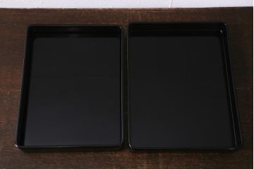 ビンテージ雑貨　輪島塗　塩安漆器工房　菊蒔絵　木製硯箱(R-042118)
