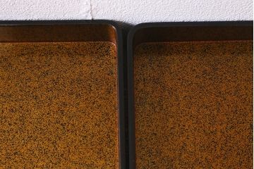 アンティーク雑貨　輪島塗　水森漆器工房　百合蒔絵　木製硯箱(R-042119)