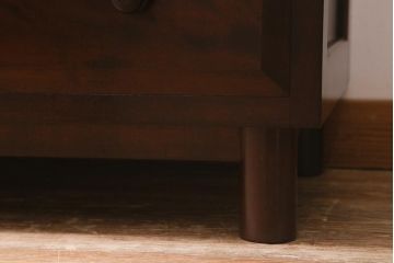 中古　リメイク　松本民芸家具　シックな色合いが大人な雰囲気のリビングボード(ローチェスト、チェスト、引き出し)(R-042122)