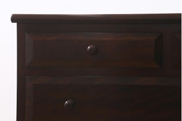 中古　リメイク　松本民芸家具　シックな色合いが大人な雰囲気のリビングボード(ローチェスト、チェスト、引き出し)(R-042122)
