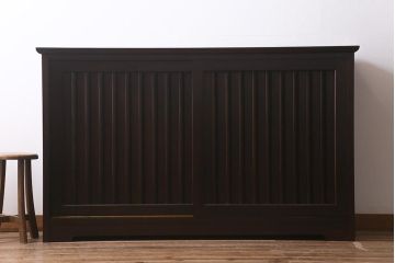 中古　松本民芸家具　洗練された佇まいが魅力的なC型下駄箱(別注品)(収納棚)(定価約45万円)(R-042123)