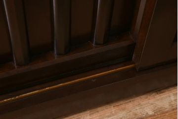 中古　松本民芸家具　洗練された佇まいが魅力的なC型下駄箱(別注品)(収納棚)(定価約45万円)(R-042123)