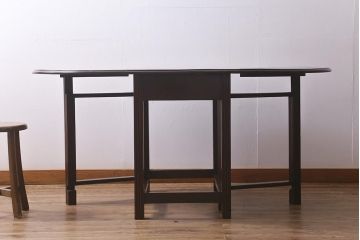 ヴィンテージ家具　民芸家具　和洋折衷使えるシンプルなバタフライテーブル(ダイニングテーブル、食卓、ビンテージ)(R-042125)