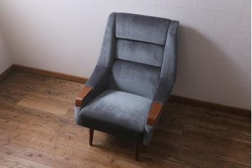 ヴィンテージ家具　デンマーク　北欧家具　チーク材　ラウンジチェア(イージーチェア、1Pソファ、ビンテージ)(R-042126)