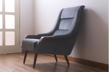 ヴィンテージ家具　デンマーク　北欧家具　チーク材　ラウンジチェア(イージーチェア、1Pソファ、ビンテージ)(R-042126)