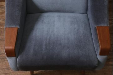 ヴィンテージ家具　デンマーク　北欧家具　チーク材　ラウンジチェア(イージーチェア、1Pソファ、ビンテージ)(R-042126)