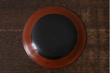 アンティーク雑貨　昭和初期　鎌倉彫　菓子皿　銘名皿5枚(在銘作家物)(R-042132)