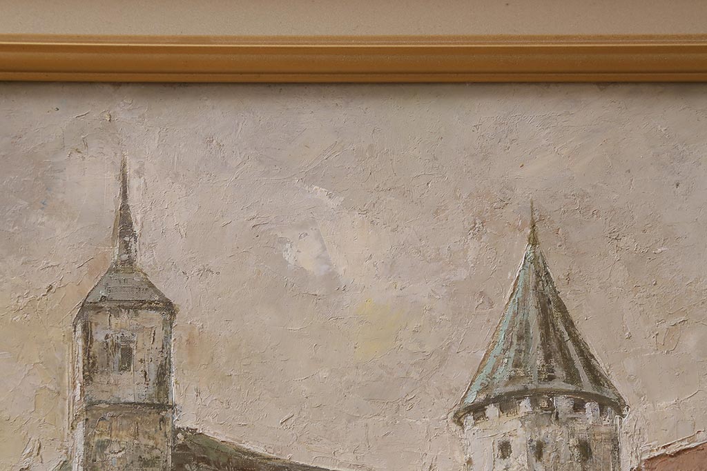 1973　井口由多可　油彩「BurgSchlaining城」油絵(R-042133)